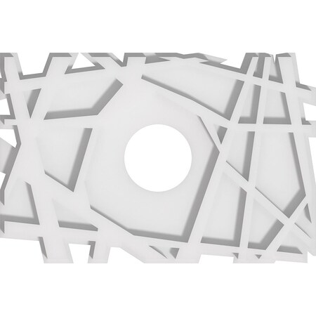 Ekena Millwork Novo Architectural Grade PVC Ceiling Medallion, 14"W x 9 3/8"H x 3"ID x 5"C x 1"P, One-Piece CMP14X9NO-03000